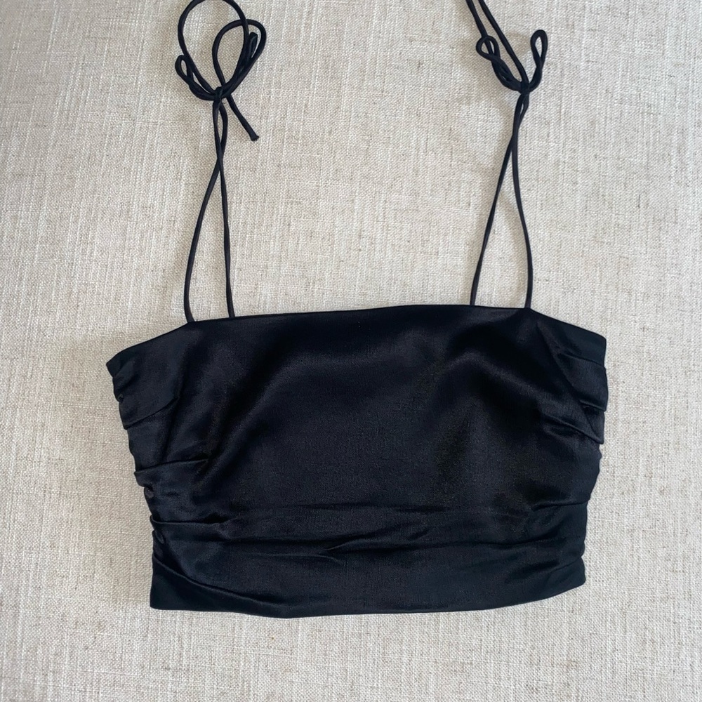 Zara satin crop top